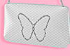 {L} Butterfly bag white