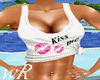 white top '' kiss me''