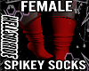 Spikey Socks Red Black