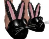 Black Bunny Slippers