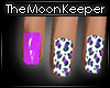 [M] Leopard Nail Purple