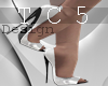 White thight high heels