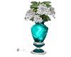 Teal Hearts Vase
