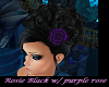 Black Rosie w/prpl rose