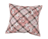 V -Pink Plaid Pillow
