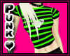 Punk Shirt Green Stripes