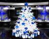 Blue & White Christmas T