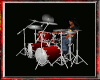 **Animated red Drum set