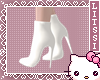 -L-White Suede Boots F