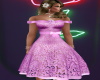 purple lace swing dress
