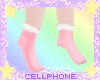 pink socks w/ lace ❤