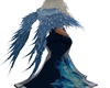 Blue feather cape