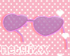 Lavender Heart Glasses