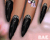 BAE|Black Nails +Rings S