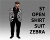 ST OPEN SHIRTxSUIT ZEBRA