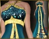 cK  Gown Teal Gold