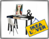 loft ikea black desk