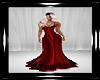 red longe  dress