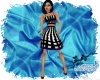 Black Trim Stripe Dress
