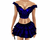 Frilled Sexy Outfit-blue