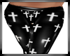 Sexy Black Cross Pants 