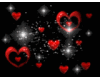 Sparkling Red Hearts