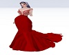 red sabrina gown