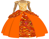 girls ballgown orange