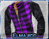 *EL* Plaid jacket (purp)