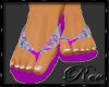 Purple Flowers Sandals
