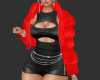 sw Red Fur Coat