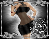 {G}Black Fur Mini Dress