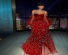 TEF RED SPARKLE GOWN