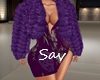 Dress/Fur-Violet
