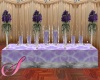 purple and silver table