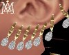 *Diamond&Gold Earrings
