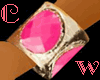 *CW* GOLD PINK BANDS L