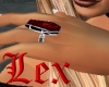 LEX - coffin ring red