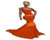 Burnt Orange Satin Gown