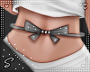 !S Bow Belt Silver Grey