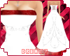 *D* Red Trim Bridal Gown