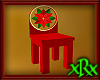 Poinsettia Chair Red/Gld