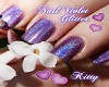 Nail Violet  glitter