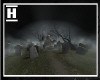 -H- dark cemetery rug
