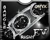 EV R Onyx Silver Bangle