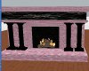 pink /black fire place