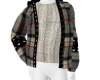 Plaid hoody & vest