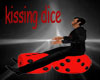 fuzzy red kissing dice