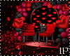 Dark Red Roses & Hearts