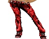 Red Skull Leather Pants